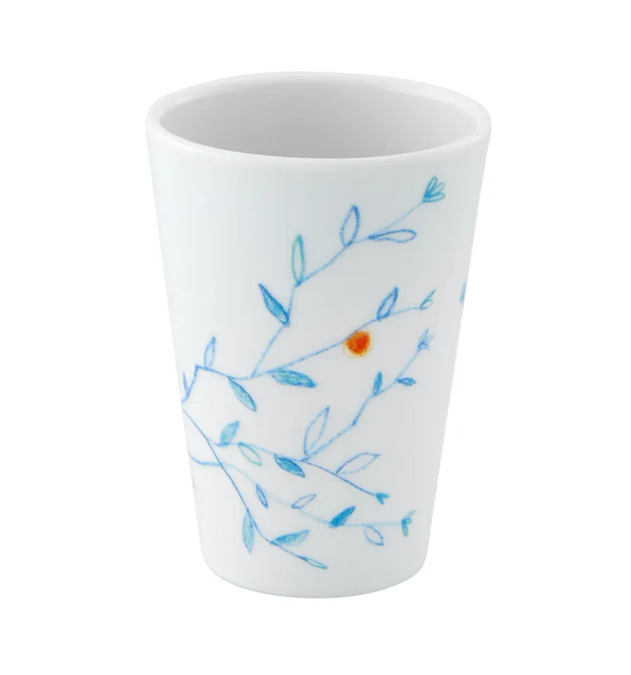 obrazek 2 Malowana porcelanowa filiżanka ze spodkiem do kawy