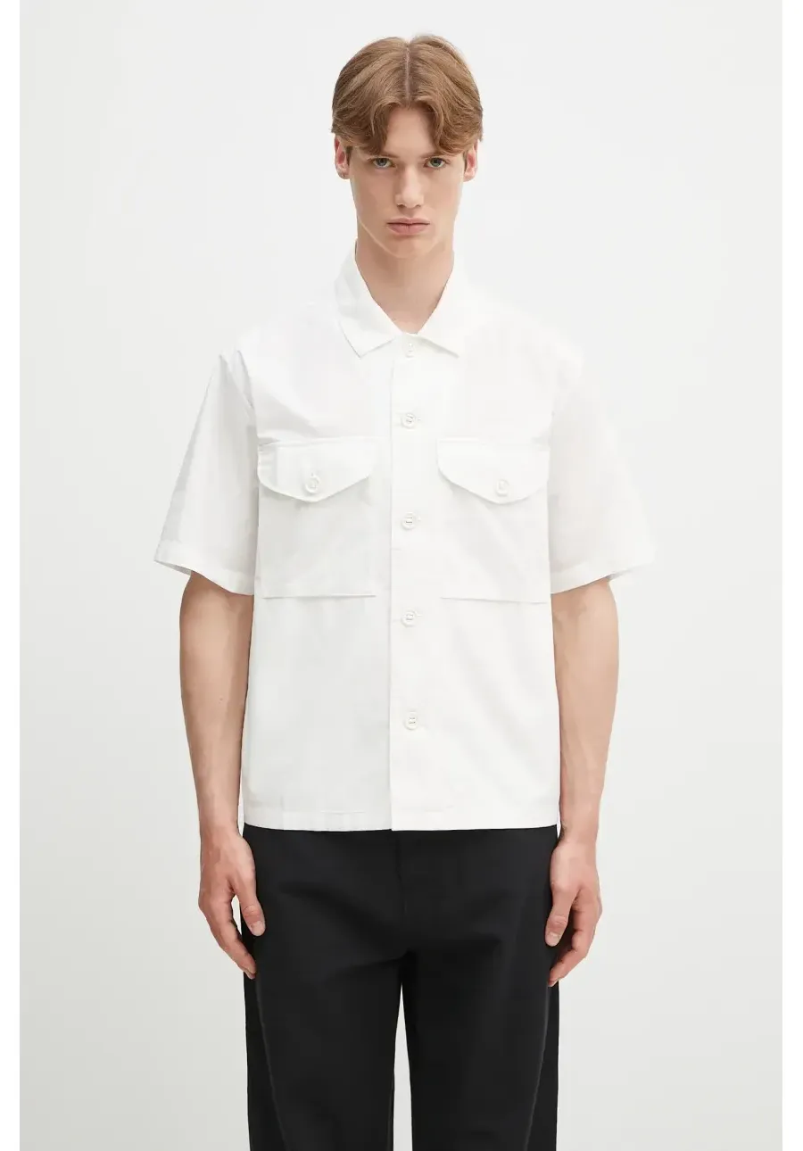 obrazek 1 C.P. Company koszula bawełniana męska kolor beżowy relaxed 18CMSH236A005328G