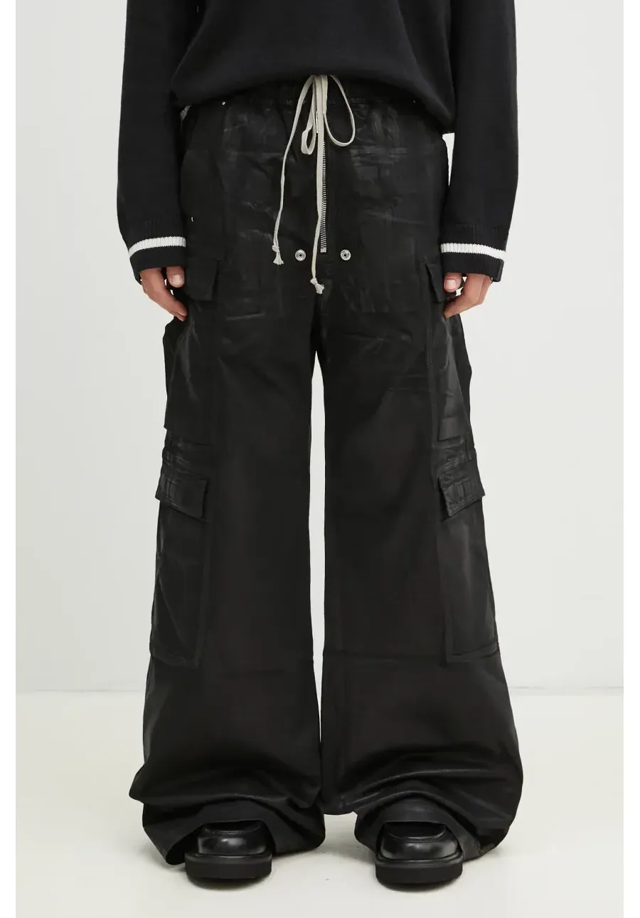 obrazek 1 Rick Owens spodnie Double Cargo Jumbo Belas męskie kolor czarny proste DU01E3398.SCF