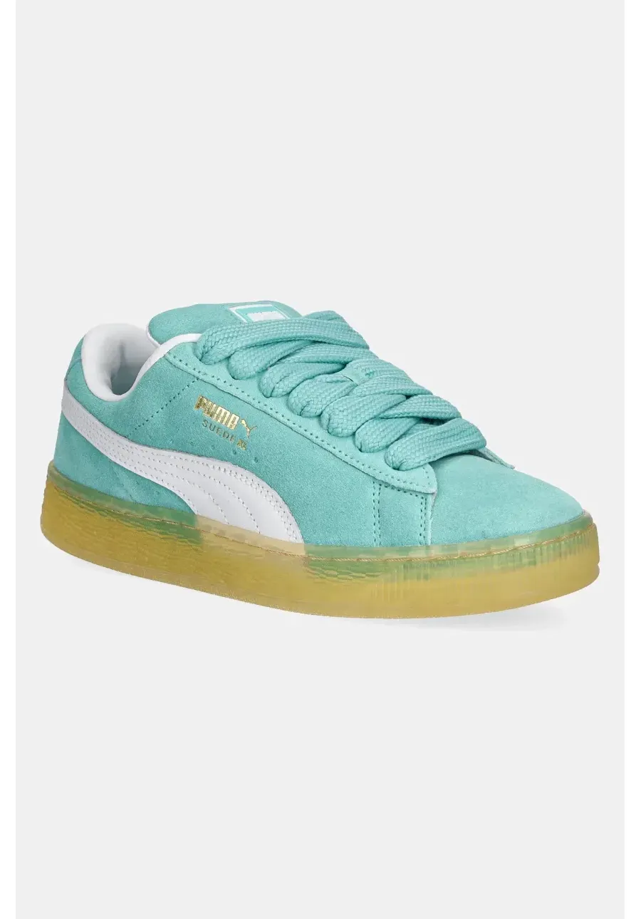 obrazek 1 Puma sneakersy skórzane Suede XL kolor turkusowy 395205