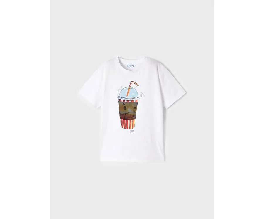 obrazek 1 Mayoral T-Shirt 3014 Biały Regular Fit