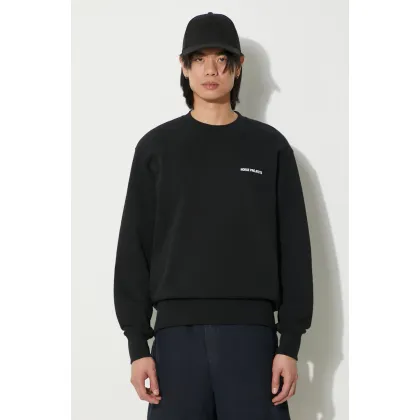 Zdjęcie Norse Projects bluza bawełniana Arne Relaxed Organic Logo męska kolor czarny z nadrukiem N20.1302.9999