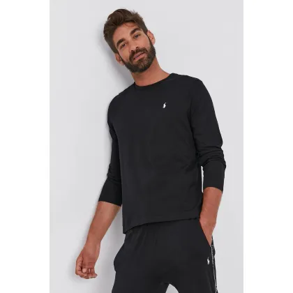 Zdjęcie Polo Ralph Lauren Longsleeve 714844759001 męski kolor czarny gładki