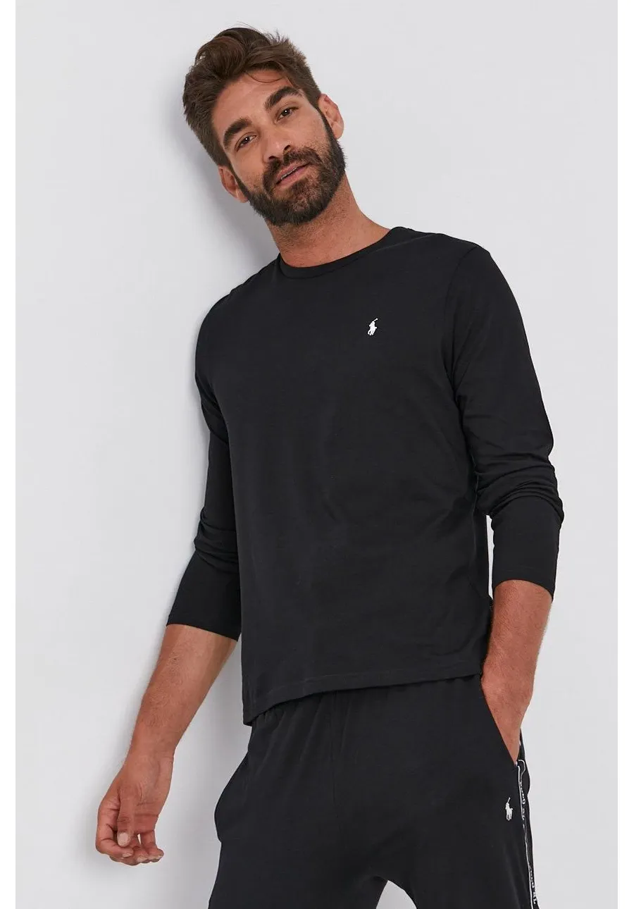 obrazek 1 Polo Ralph Lauren Longsleeve 714844759001 męski kolor czarny gładki