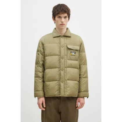 Zdjęcie Human Made kurtka puchowa Down Shirt Jacket męska kolor zielony przejściowa oversize HM28JK035