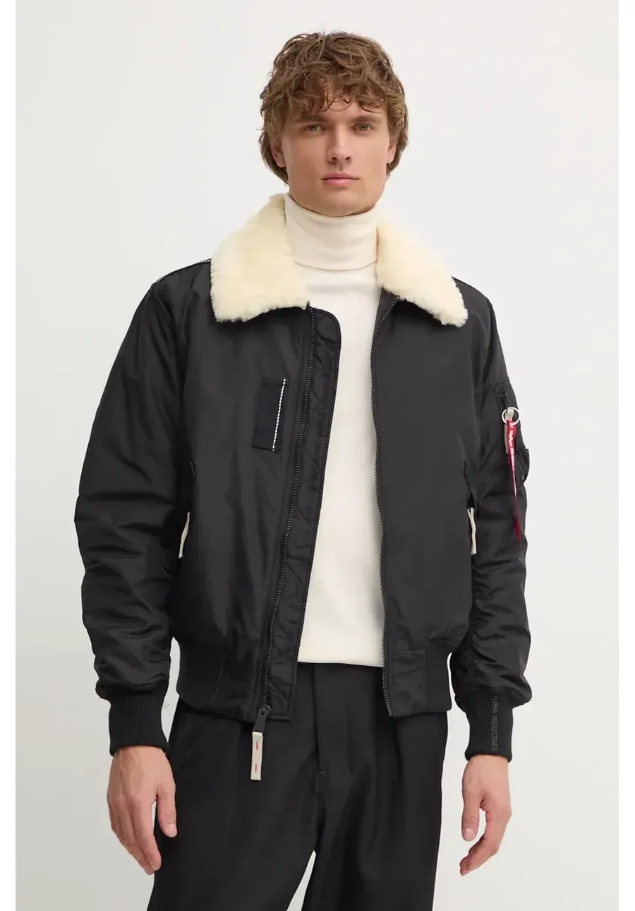 obrazek 1 Alpha Industries kurtka bomber męski kolor czarny zimowa