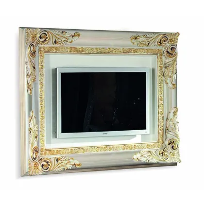 Zdjęcie Piękna rzeźbiona antyczna rama na telewizor