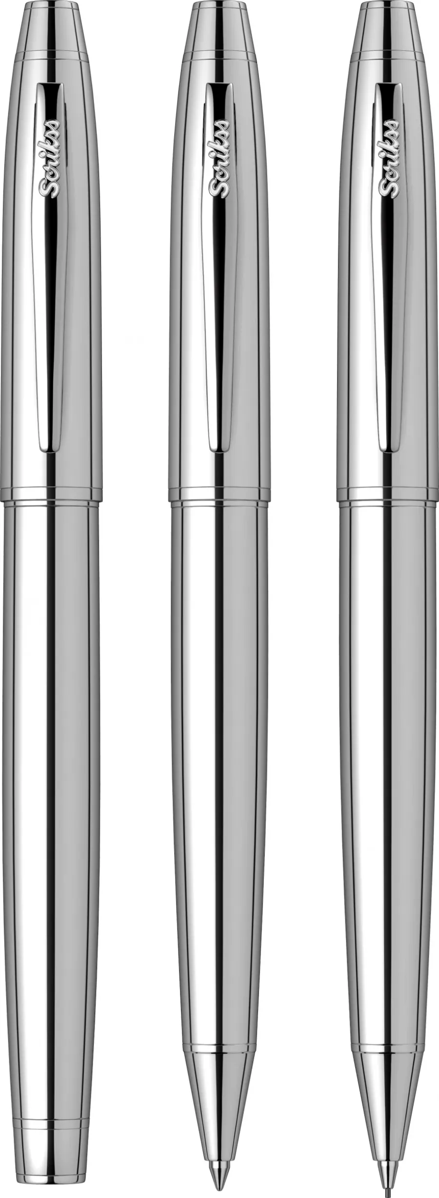 obrazek 4 Zestaw Pióro Wieczne - Długopis - Ołówek Mechaniczny 0.7mm Noble 35 Chrom