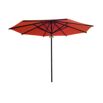 Zdjęcie Wyjątkowy okrągły parasol z centralnym aluminiowym słupkiem, średnicy 300 cm do ogrodu