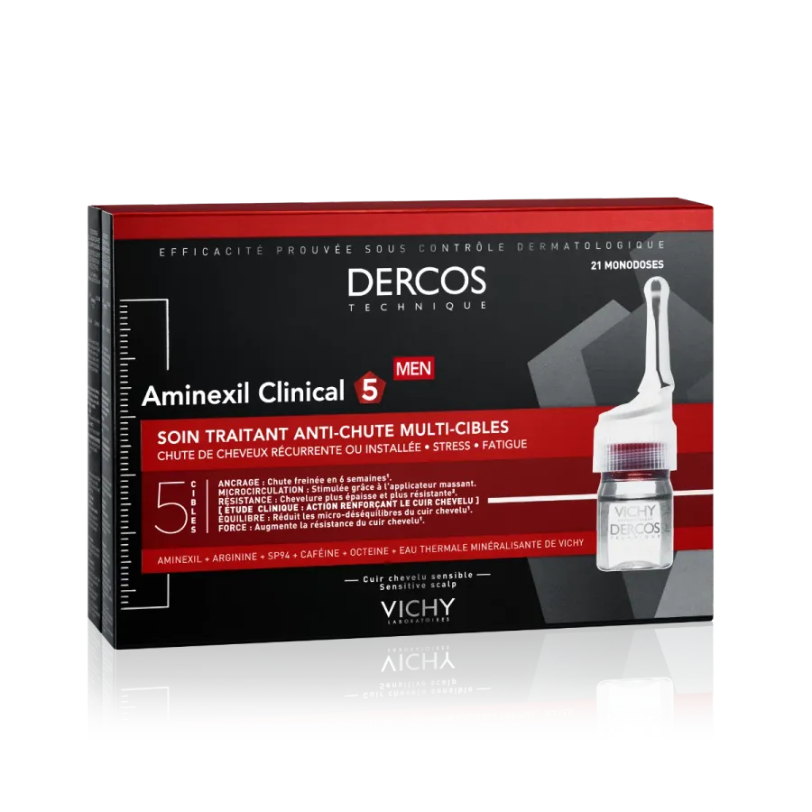 obrazek 1 Vichy Dercos Aminexil Clinical Men Kuracja przeciw wypadaniu włosów u mężczyzn 126 ml
