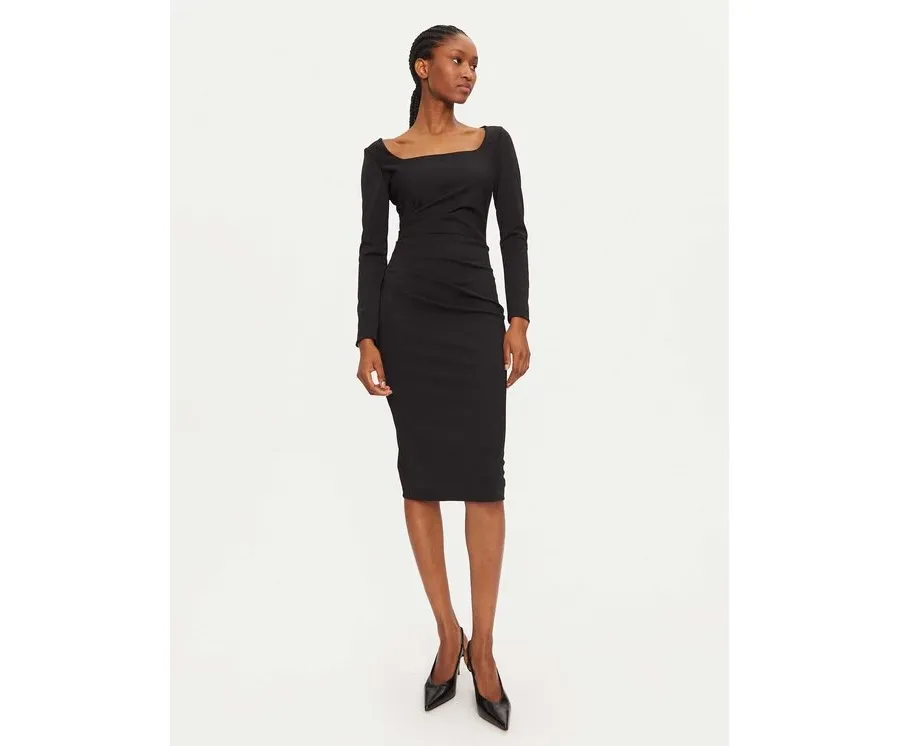 obrazek 1 Rinascimento Sukienka koktajlowa 1000769142439 Czarny Regular Fit