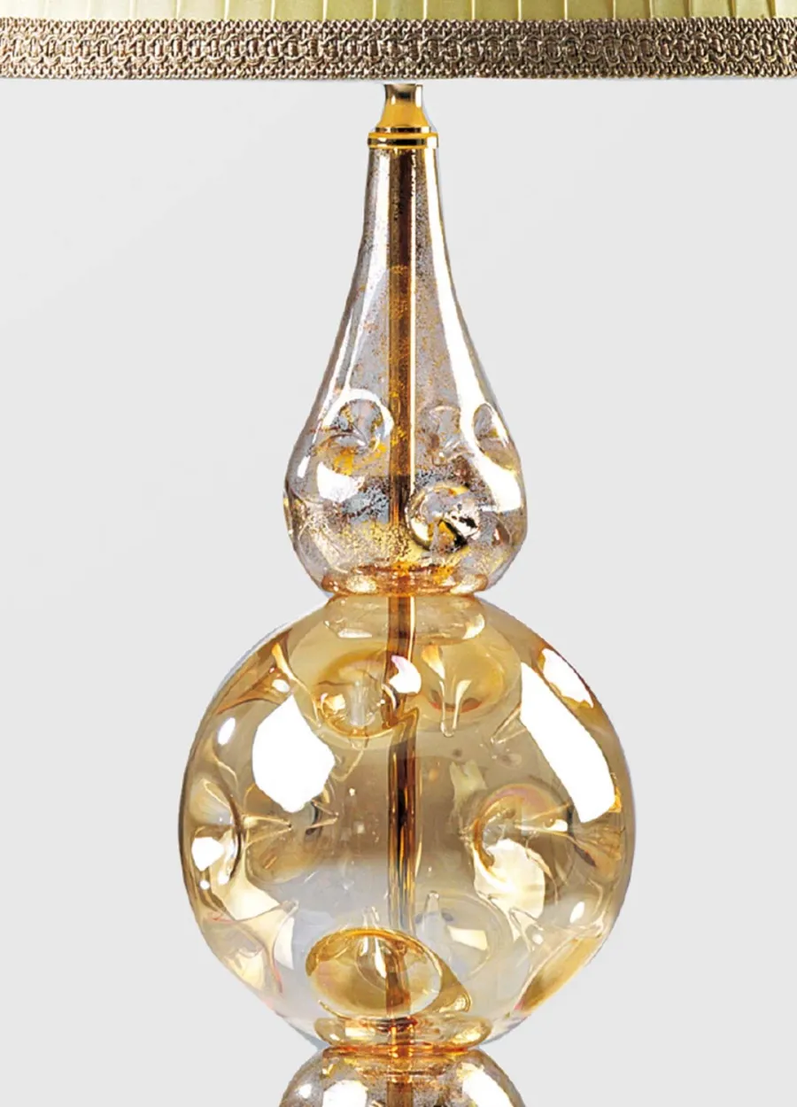 obrazek 4 Mała elegancka lampa stołowa Impero Gold ze szkła Murano