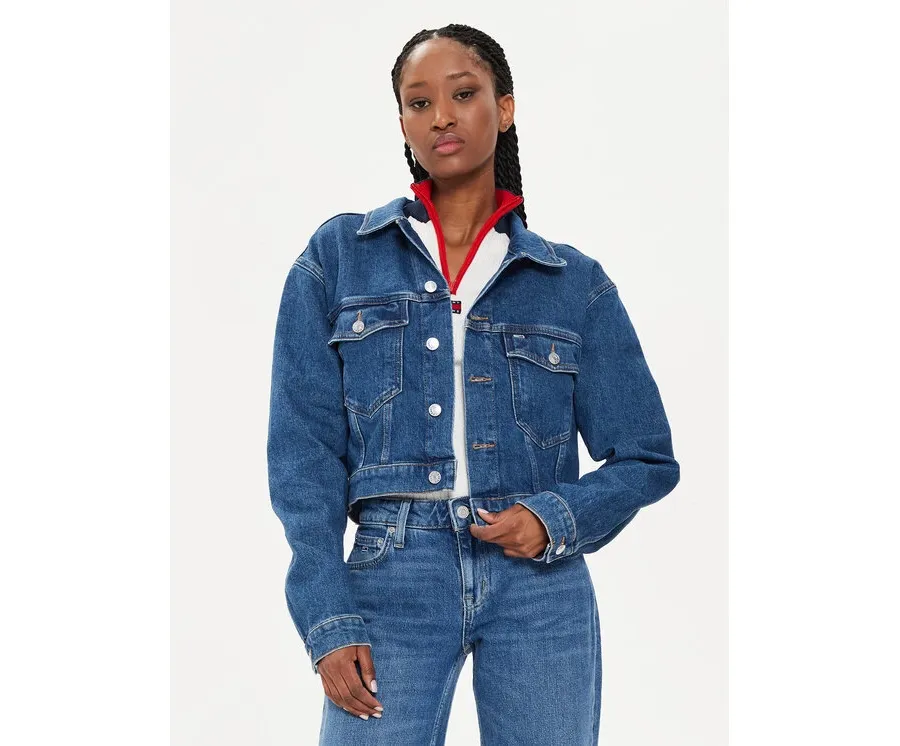 obrazek 1 Tommy Jeans Kurtka jeansowa Claire DW0DW18207 Niebieski Regular Fit