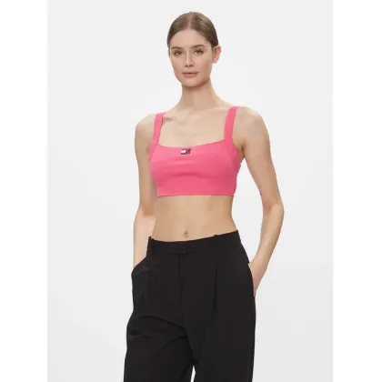 Zdjęcie Tommy Jeans Top Badge DW0DW17395 Różowy Slim Fit