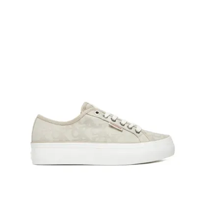 Zdjęcie Calvin Klein Jeans Sneakersy Vulc Flatf Jacquard Aop YW0YW01965 Beżowy