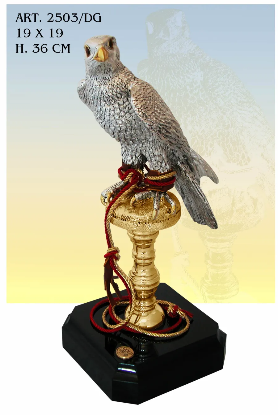 obrazek 1 Piękna figura orła na zlotej podstawie