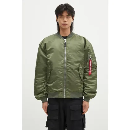 Zdjęcie Alpha Industries kurtka bomber MA-1 CS męski kolor zielony przejściowa oversize 136136