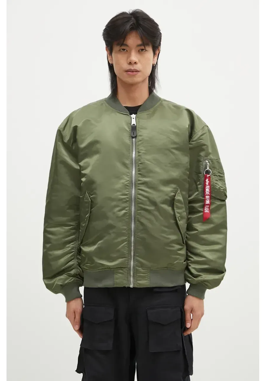 obrazek 1 Alpha Industries kurtka bomber MA-1 CS męski kolor zielony przejściowa oversize 136136
