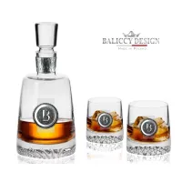 Zdjęcie Karafka i szklanki do whisky z inicjałem