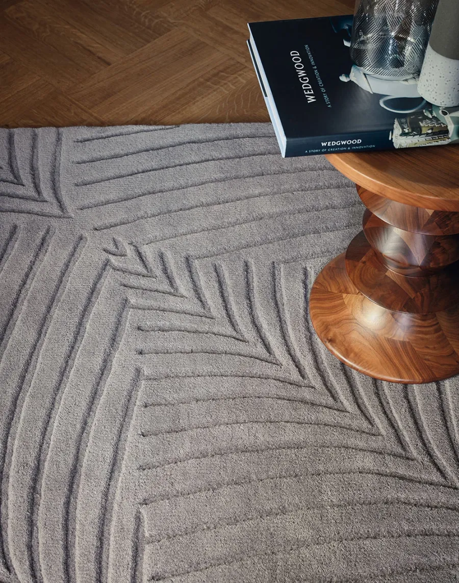 obrazek 3 Niecodzienny szary dywan geometryczny - FOLIA GREY 38305