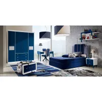 Picture Luxurious blue bedroom for a teenager - Ferretti e Ferretti