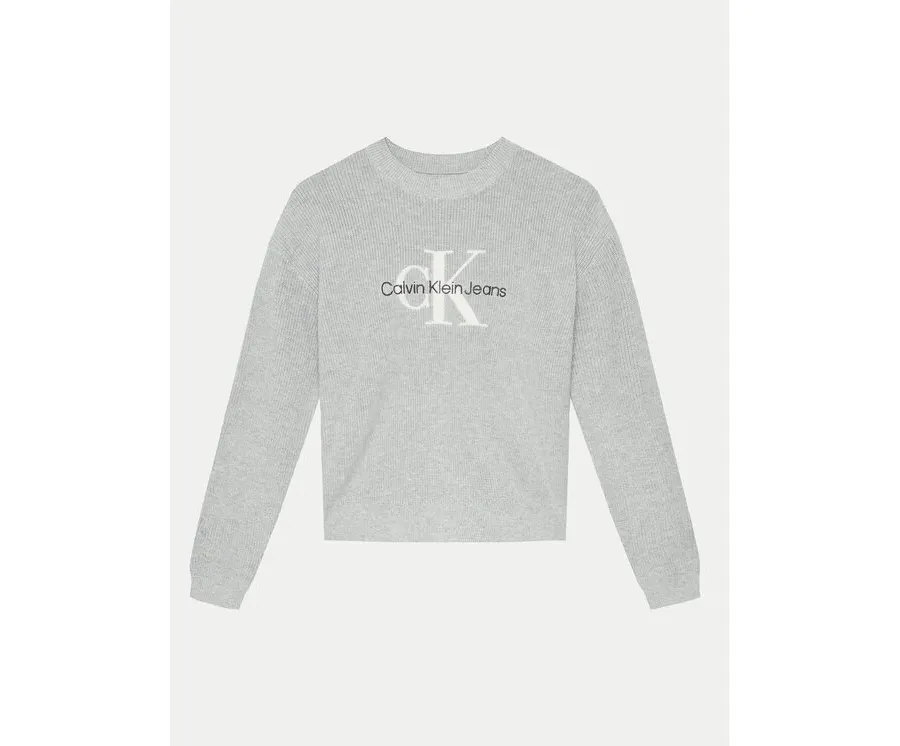 obrazek 1 Calvin Klein Jeans Sweter IG0IG02647 Szary Regular Fit