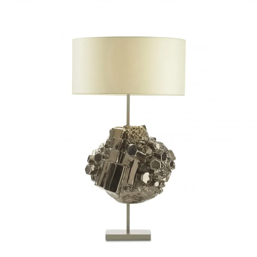 obrazek 2 Ceramiczna lampa z metalową konstrukcją H.60xL.35xP.27 cm
