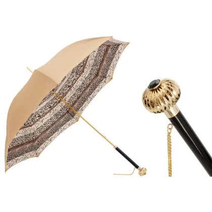 Zdjęcie Klasyczny parasol damski w kolorze beżowym – Pasotti