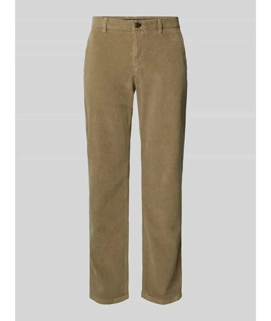 obrazek 1 Spodnie sztruksowe o kroju modern fit ze szlufkami na pasek model ‘Matthew’