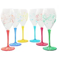 Zdjęcie Upominkowy komplet 6 zdobionych kieliszków Jazz