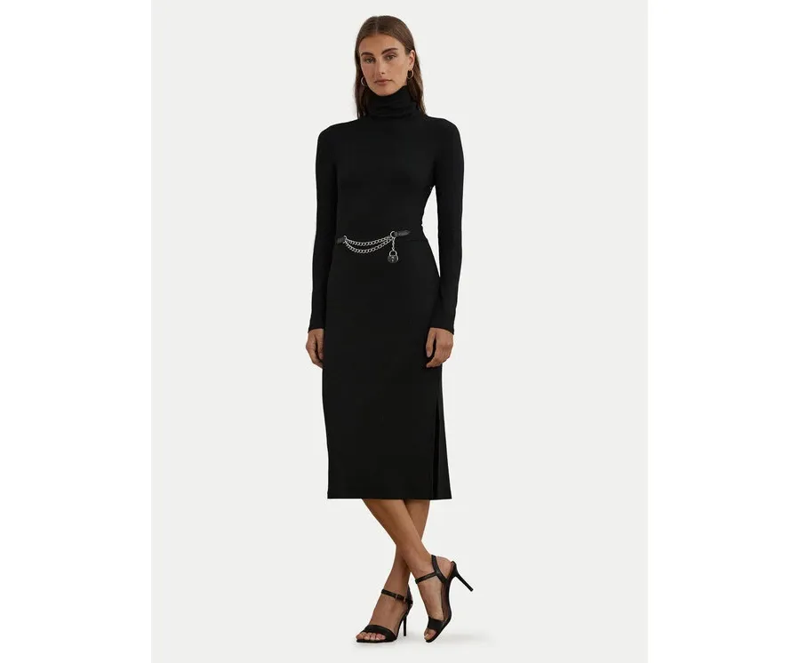 obrazek 1 LAUREN RALPH LAUREN Sukienka dzianinowa 250951822001 Czarny Slim Fit