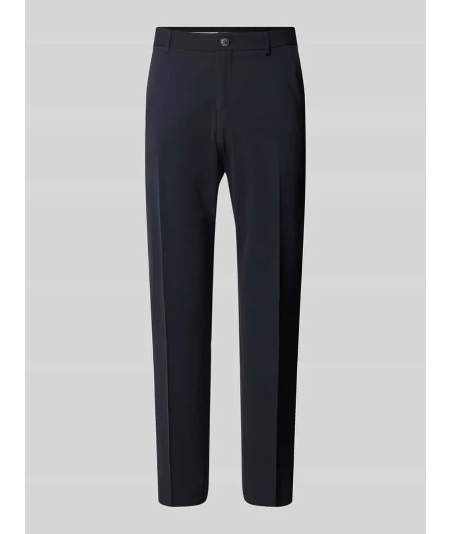 obrazek 1 Spodnie do garnituru o kroju slim fit z zapięciem na guzik i zamek błyskawiczny