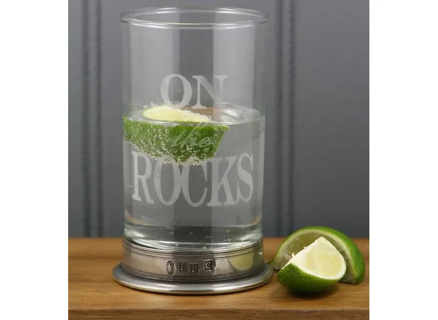 obrazek 2 Szklanka do ginu Highball „On The Rocks” z cynową podstawą