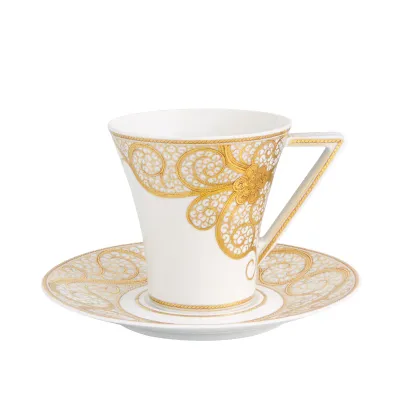 Zdjęcie Stylowa porcelanowa filiżanka do herbaty Mouraria ze spodkiem - Vista Alegre