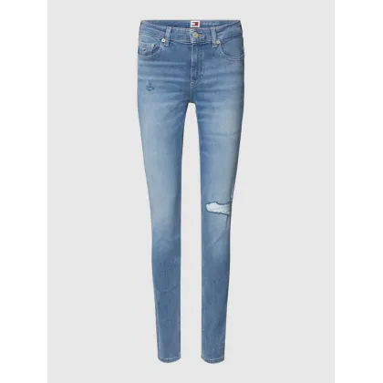 Zdjęcie Jeansy o kroju skinny fit z przetarciami model ‘NORA’