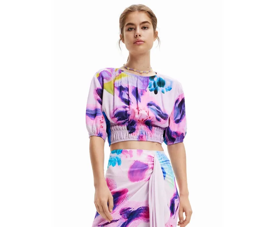 obrazek 1 Desigual Bluzka MONSIEUR CHRISTIAN LACROIX Rina 23SWBW15 Fioletowy Regular Fit