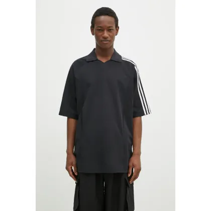 Zdjęcie Y-3 koszula Cutline SS Tee męska kolor czarny relaxed z kołnierzykiem klasycznym JN4877