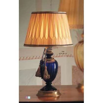 Zdjęcie Lampa stołowa ze szkła Murano z bursztynowym lub niebieskim kloszem – Il Paralume Marina