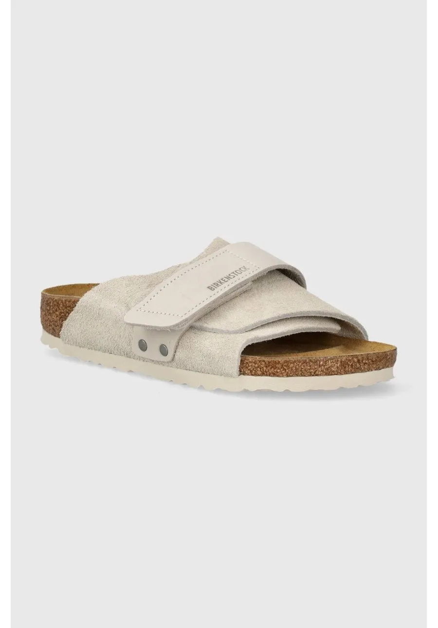obrazek 1 Birkenstock klapki zamszowe Kyoto damskie kolor beżowy 1024526