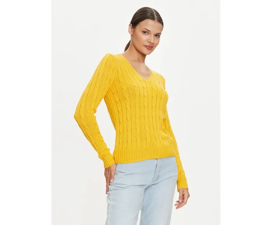 obrazek 1 Polo Ralph Lauren Sweter 211891640022 Żółty Slim Fit
