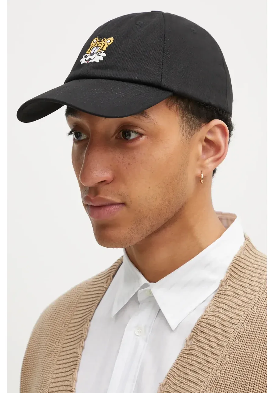 obrazek 1 Kenzo czapka z daszkiem bawełniana kolor czarny z aplikacją FF58AC531F48.99