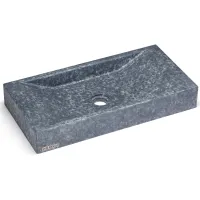 Picture Elegant washbasin 60 cm SIRIUS BASIC – FINGER PAINTING, blue-gray, matte varnish