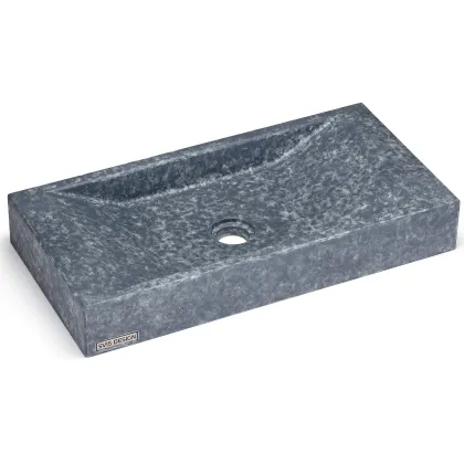 Zdjęcie Elegancka umywalka 60 cm SIRIUS BASIC – FINGER PAINTING, niebiesko-szary, lakier matowy