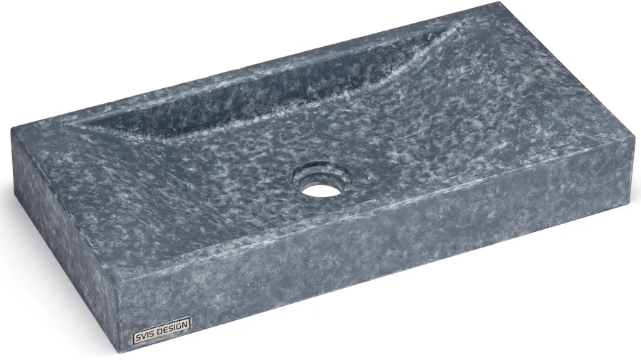 obrazek 1 Elegancka  umywalka 60 cm SIRIUS BASIC – FINGER PAINTING, niebiesko-szary, lakier matowy