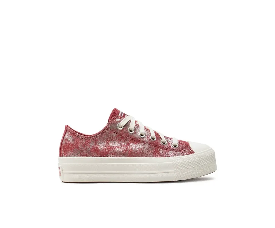 obrazek 1 Converse Trampki Chuck Taylor All Star Lift Platform Suede Shimmer A11634C Różowy