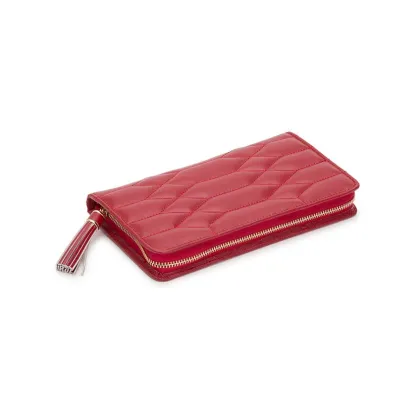 Zdjęcie Kobiecy portfel podróżny na biżuterię w kolorze czerwonym