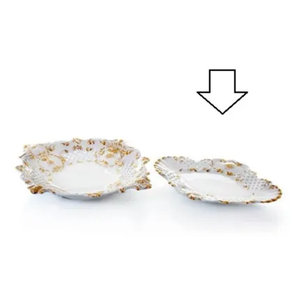 Picture Stylish ceramic plate in the baroque style - Ceramiche ML