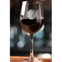 Picture Original wine glass with initial - 350 ml