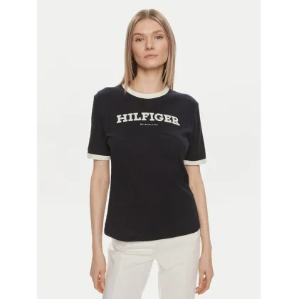 Zdjęcie Tommy Hilfiger T-Shirt Monotype WW0WW41208 Granatowy Regular Fit