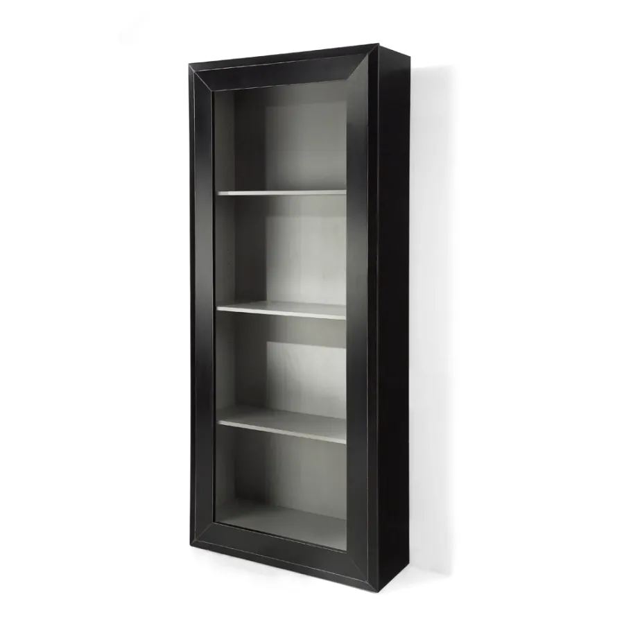 obrazek 5 Elegancki regał z czterema regulowanymi półkami H.214xL.90xP.32 cm